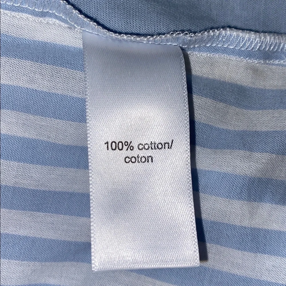 Sold* Maurices Blue & White Striped Button Down Cropped Top - Picture 7 of 7